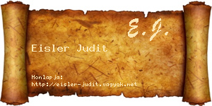 Eisler Judit névjegykártya